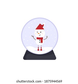 christmas snow ball vector illustration