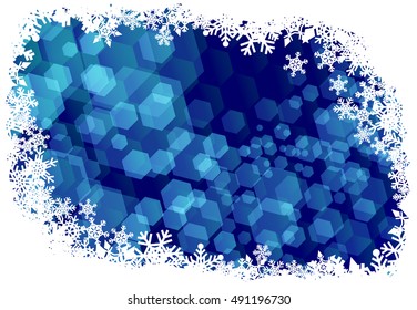 Christmas snow blue