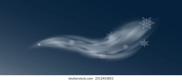 Christmas snow cold blizzard effect, cold wind blow with snowflakes png. Snowfall, vector blizzard overlay.	
