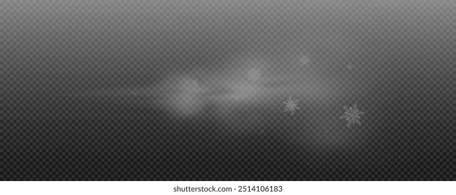 Christmas snow cold blizzard effect, cold wind blow with snowflakes png. Snowfall, vector blizzard overlay.	
