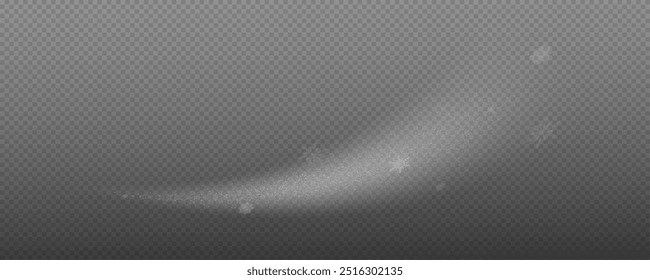 Christmas snow cold blizzard effect, cold wind blow with snowflakes png. Snowfall, vector blizzard overlay.	