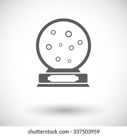 Christmas snow dome. Flat vector related icon  for web and mobile applications. It can be used as - logo, pictogram, icon, infographic element. Vector Illustration.