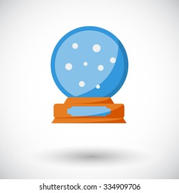 Christmas snow dome icon. Flat vector related icon for web and mobile applications. It can be used as - pictogram, icon, infographic element. Vector Illustration.