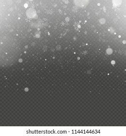 Christmas snow falling overlay effect. EPS 10