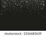 Christmas snow. Falling snowflakes on a dark background. Snowfall. Vector illustration.