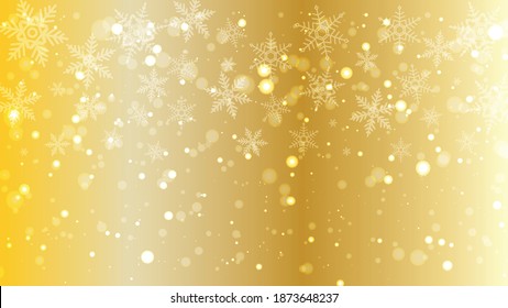 Christmas snow. Falling snowflakes on light background. Snowfall. Vector illustration