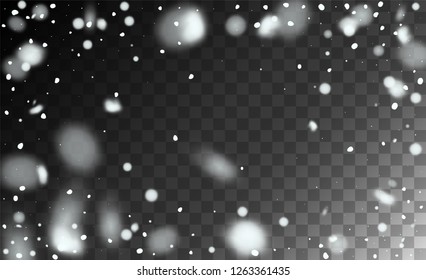 Christmas Snow Flakes Background. Happy Winter Holiday Illustration Template. Glitter Snowflakes Background. Fantasy  Snowstorm Illustration Design.