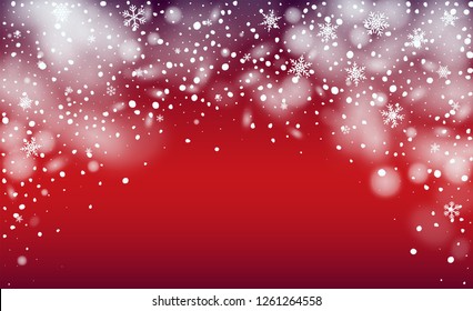 Christmas Snow Flakes Background. Illustration for Happy New Year Design. Background with Flying Snowflakes. Fantasy  Snowstorm Illustration Design.