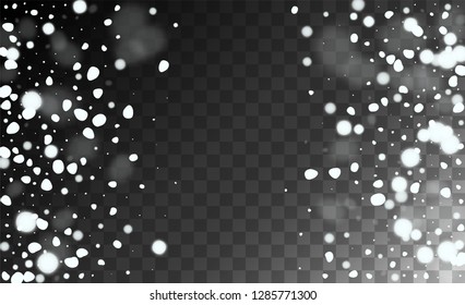 Christmas Snow Flakes Background. Illustration for Happy New Year Design. Glitter White Snow Background. Fantasy  Snowstorm Illustration Design.