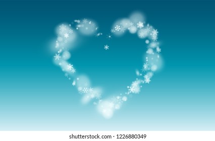 Christmas Snow Flakes Background. Christmas Magic Illustration. Glitter Snowflakes Background. Magic Blizzard Illustration Design.