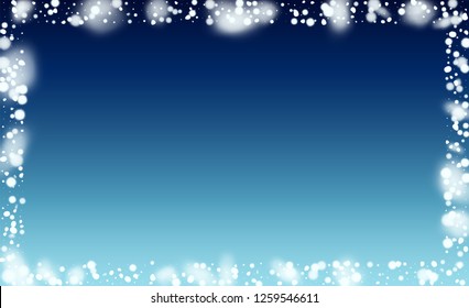 Christmas Snow Flakes Background. Winter Holiday Illustration. Background with Flying Snowflakes. Fantasy  Snowstorm Illustration Design.