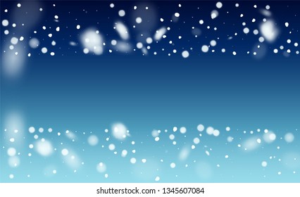 Christmas Snow Flakes Background. Winter Merry Christmas Illustration. Realistic Falling Snow Background. Magic Blizzard Illustration Design.
