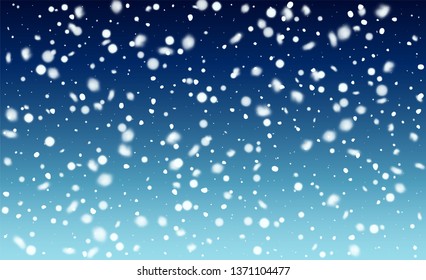 Christmas Snow Flakes Background. Winter Holiday Illustration. Glitter Snowflakes Background. Magic Blizzard Illustration Design.