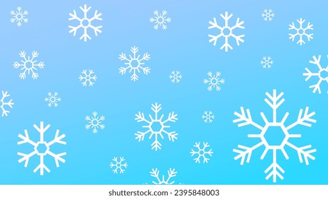 Christmas Snow Flakes on snowfall background