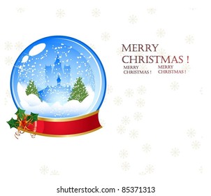 Christmas snow glob background