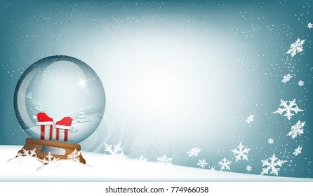 Christmas Snow Globe background.
Layered vector illustration. Check out my christmas set for more.