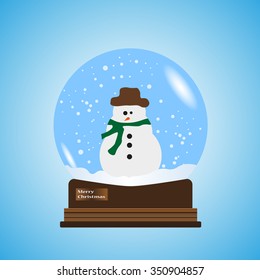 Christmas Snow globe with the falling snow