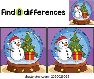 Christmas Snow Globe Find The Differences