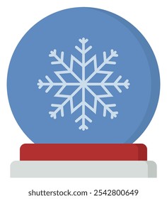 Navidades globo de nieve icono plano aislado sobre fondo blanco.