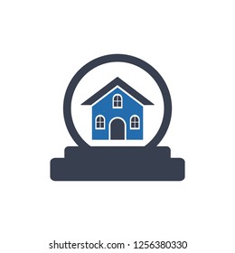 Christmas snow globe icon
