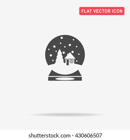 Christmas snow globe icon.  
