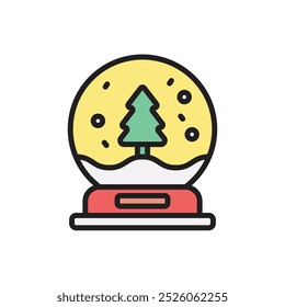Christmas Snow Globe Icon Vector Illustration