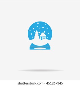 Christmas snow globe icon. Vector concept illustration for design.