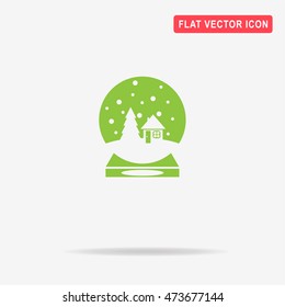 Christmas snow globe icon. Vector concept illustration for design.