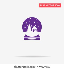 Christmas snow globe icon. Vector concept illustration for design.