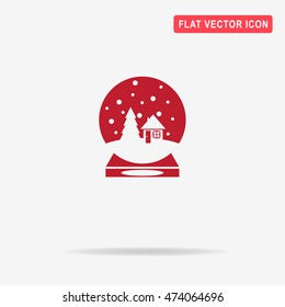 Christmas snow globe icon. Vector concept illustration for design.
