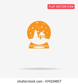 Christmas snow globe icon. Vector concept illustration for design.