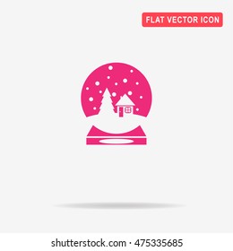 Christmas snow globe icon. Vector concept illustration for design.