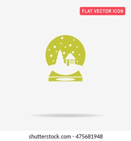 Christmas snow globe icon. Vector concept illustration for design.