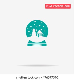 Christmas snow globe icon. Vector concept illustration for design.