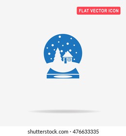 Christmas snow globe icon. Vector concept illustration for design.