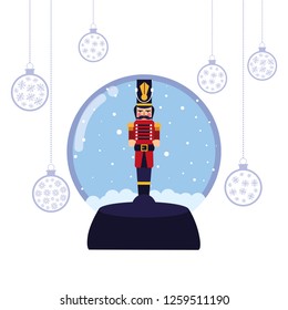 christmas snow globe nutcracker balls