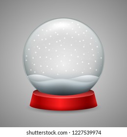 Christmas snow globe with snowfall