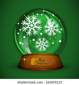 Christmas Snow globe with snowflake 