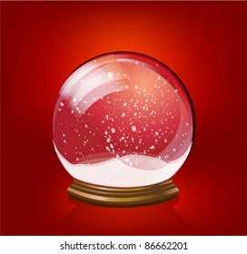 Christmas snow globe template