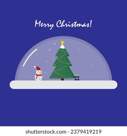 Christmas snow globe vector design