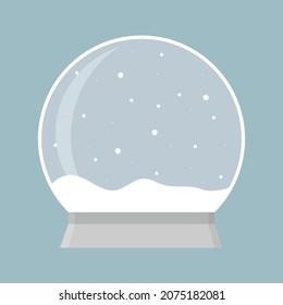 Christmas Snow globe. Vector illustration