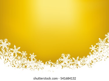 Christmas snow gold