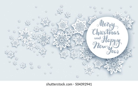 Christmas snow greeting