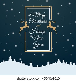 Christmas snow Greeting card vector Illustration eps 10