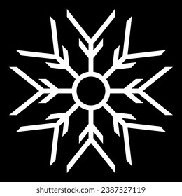 christmas snow icon, silhouette vector. ornament design for posters, greeting cards, brochures, banners, winter and new year social media.