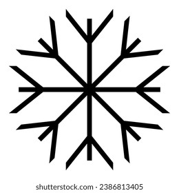 icono de la nieve navideña, vector aislado en fondo blanco. diseño de ornamentos para afiches, tarjetas de felicitación, folletos, pancartas, medios sociales.