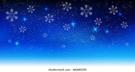 Christmas snow landscape background