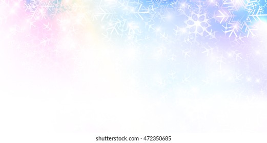 Christmas snow landscape background