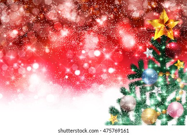 Christmas snow landscape background
