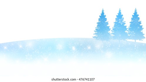 Christmas snow landscape background